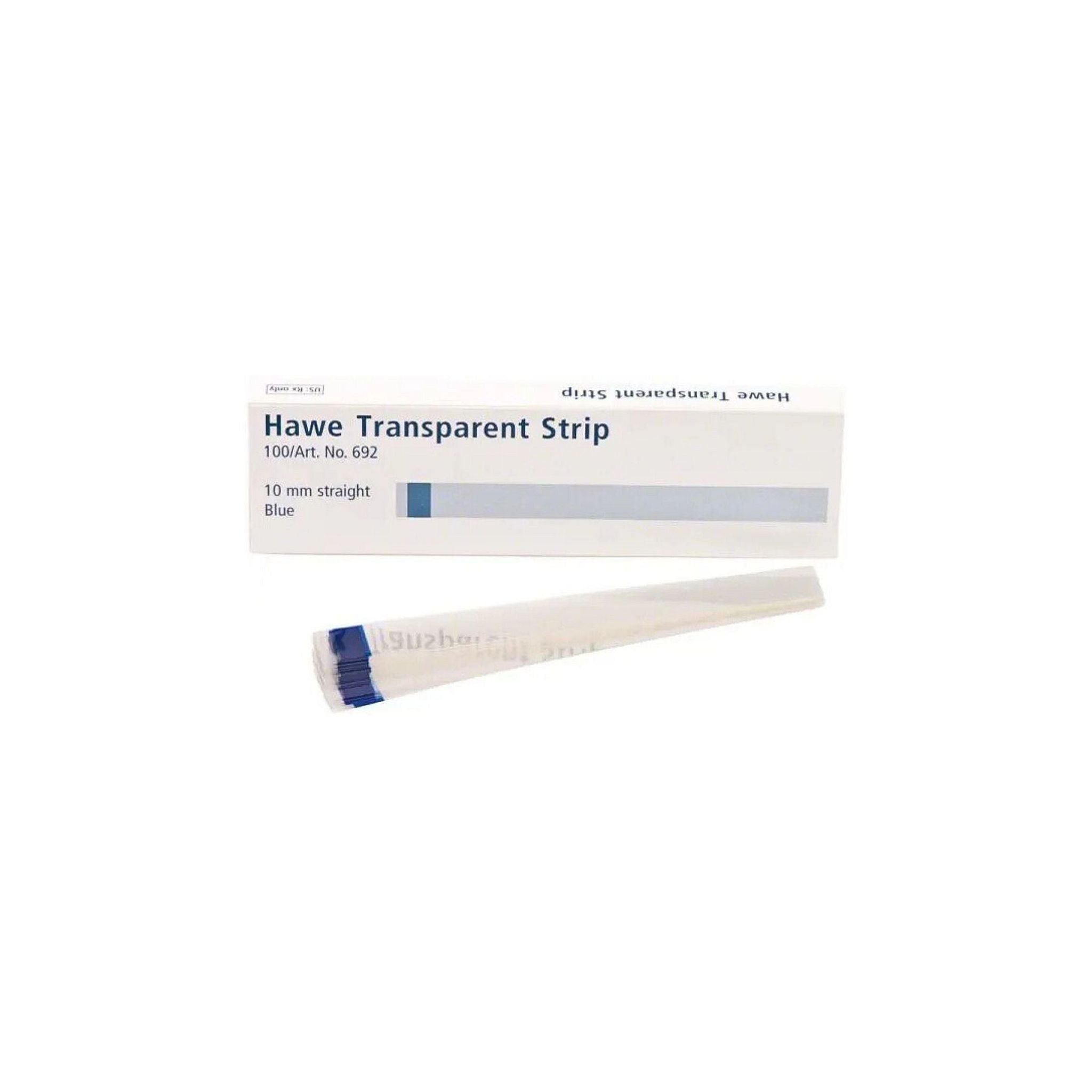 Hawe™ transparente Streifen <br> blau | 10cm lang | 1 cm breit