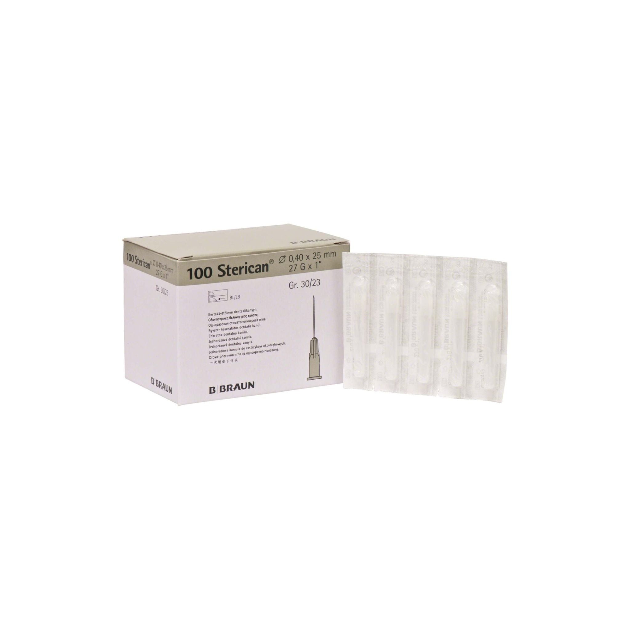 Sterican Dentalkanülen <br> 27G | grau |  0,40 x 25 mm | 100 Stck.