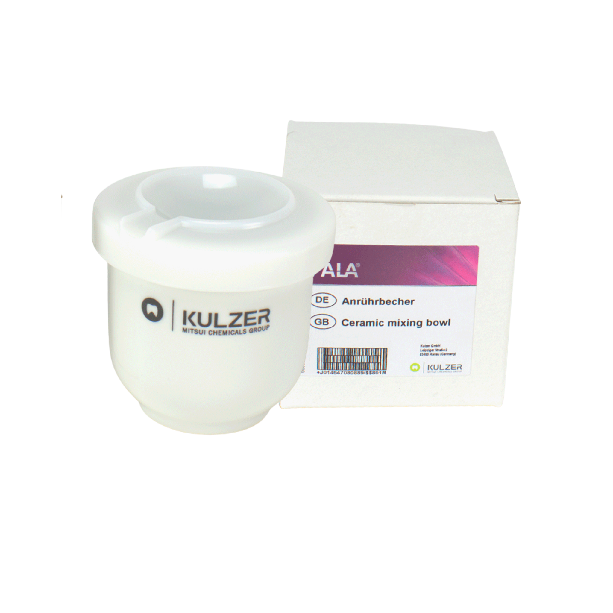 Pala mixing cup porcelain with lid