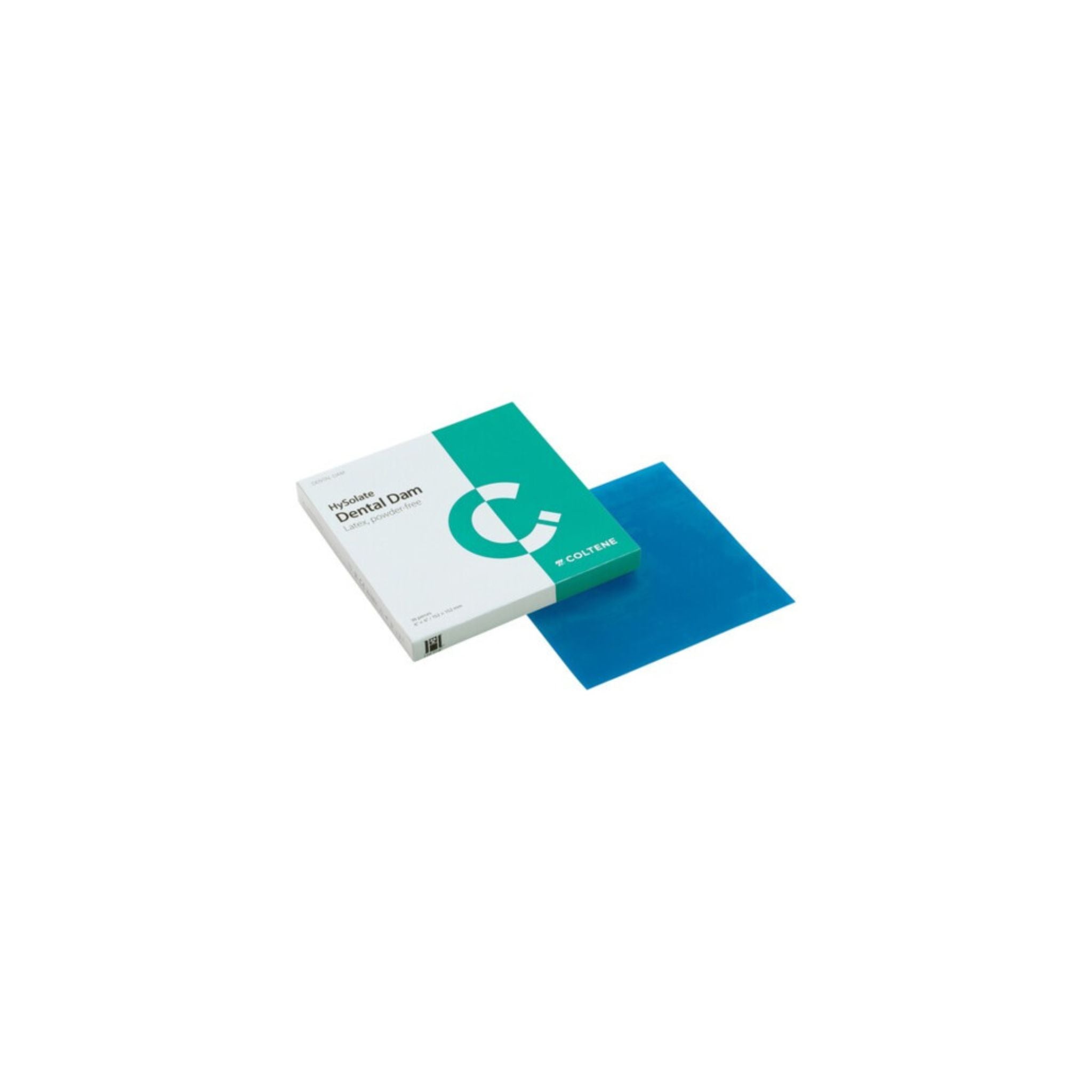 Kofferdam Latex <br> HySolate | Blau | Mittel | 15,2 × 15,2 cm <br> Packung à 36 Blatt