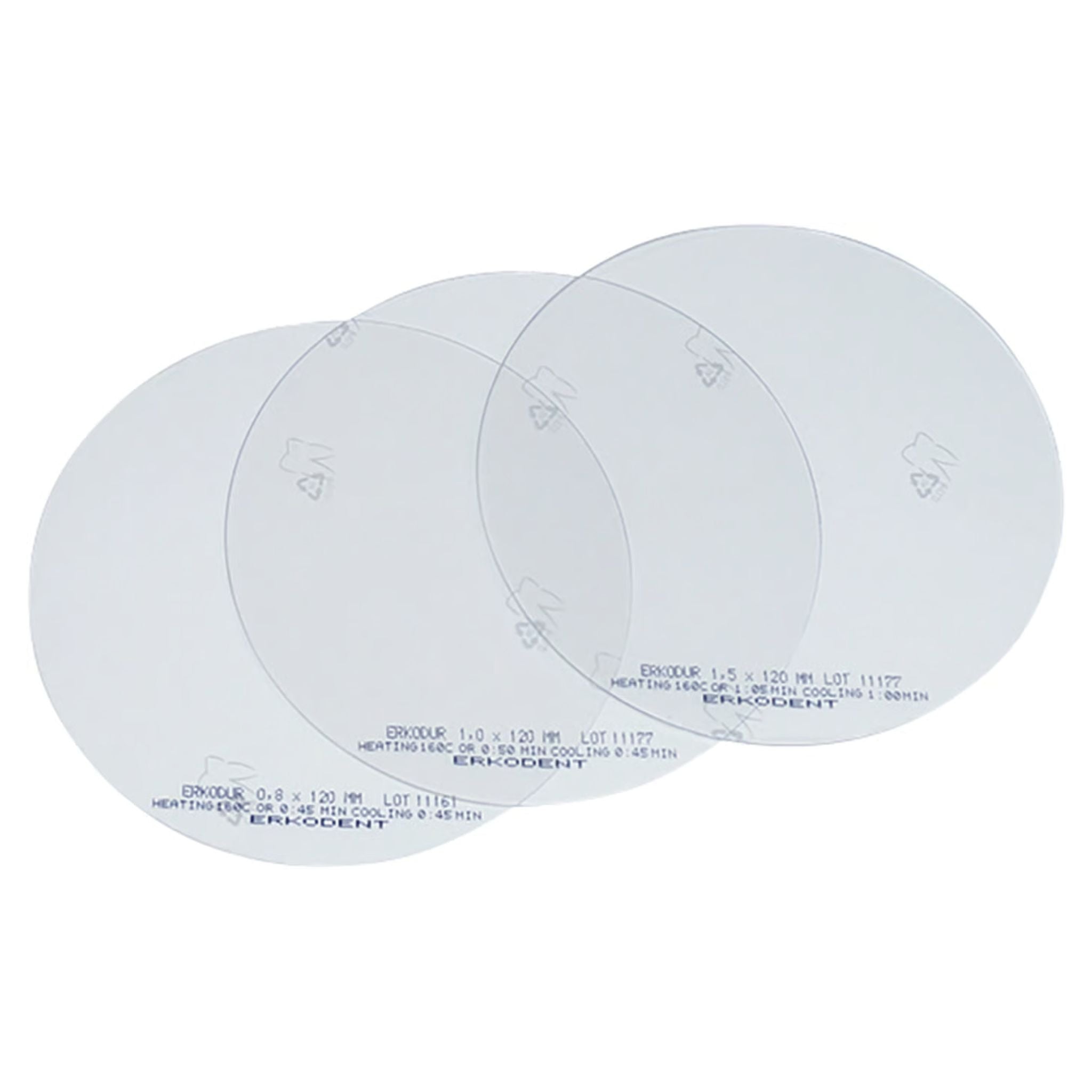 Tiefziehfolie <br> Klar | Rund | 1,5 × 120 mm <br> Packung à 50 Stück