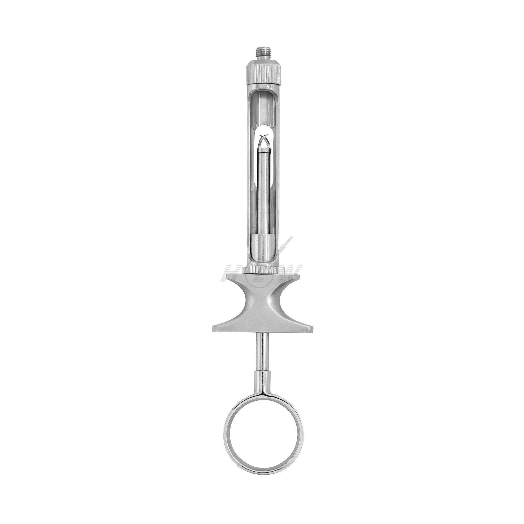 Cylinder ampoule syringe side loading
