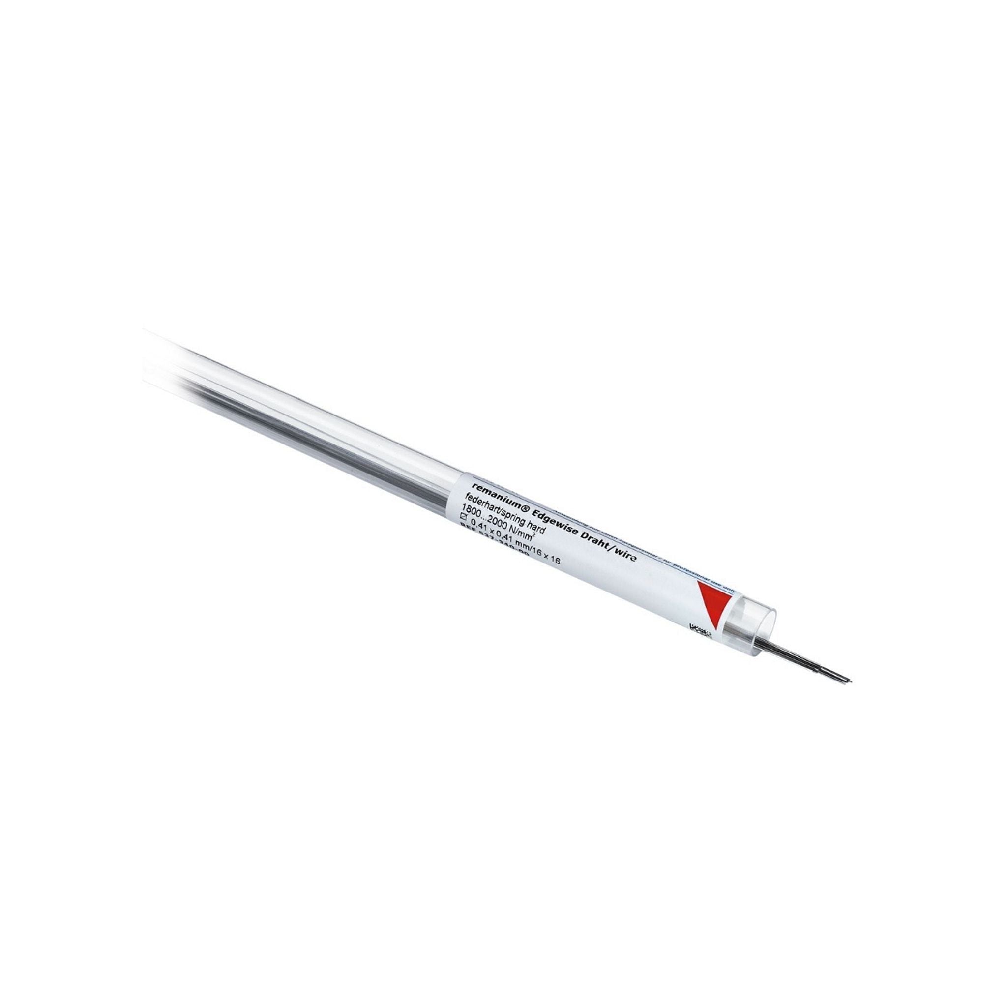 Stangendraht <br> remanium® | vierkant | 0,41 mm x 0,56 mm / 16 x 22 | federhart | 10 Stk.