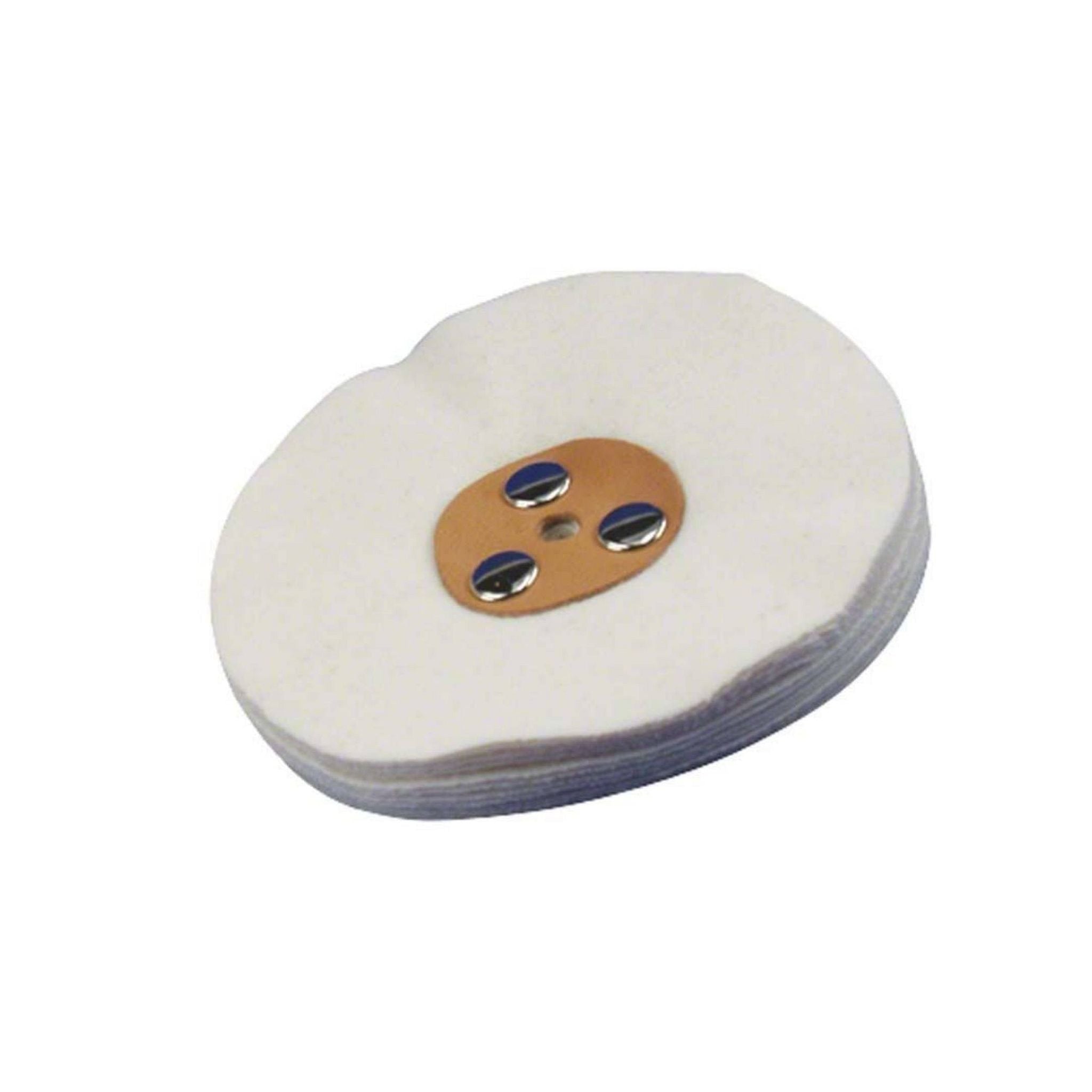Flanellschwabbel mit Lederkern <br> Ø 100 mm