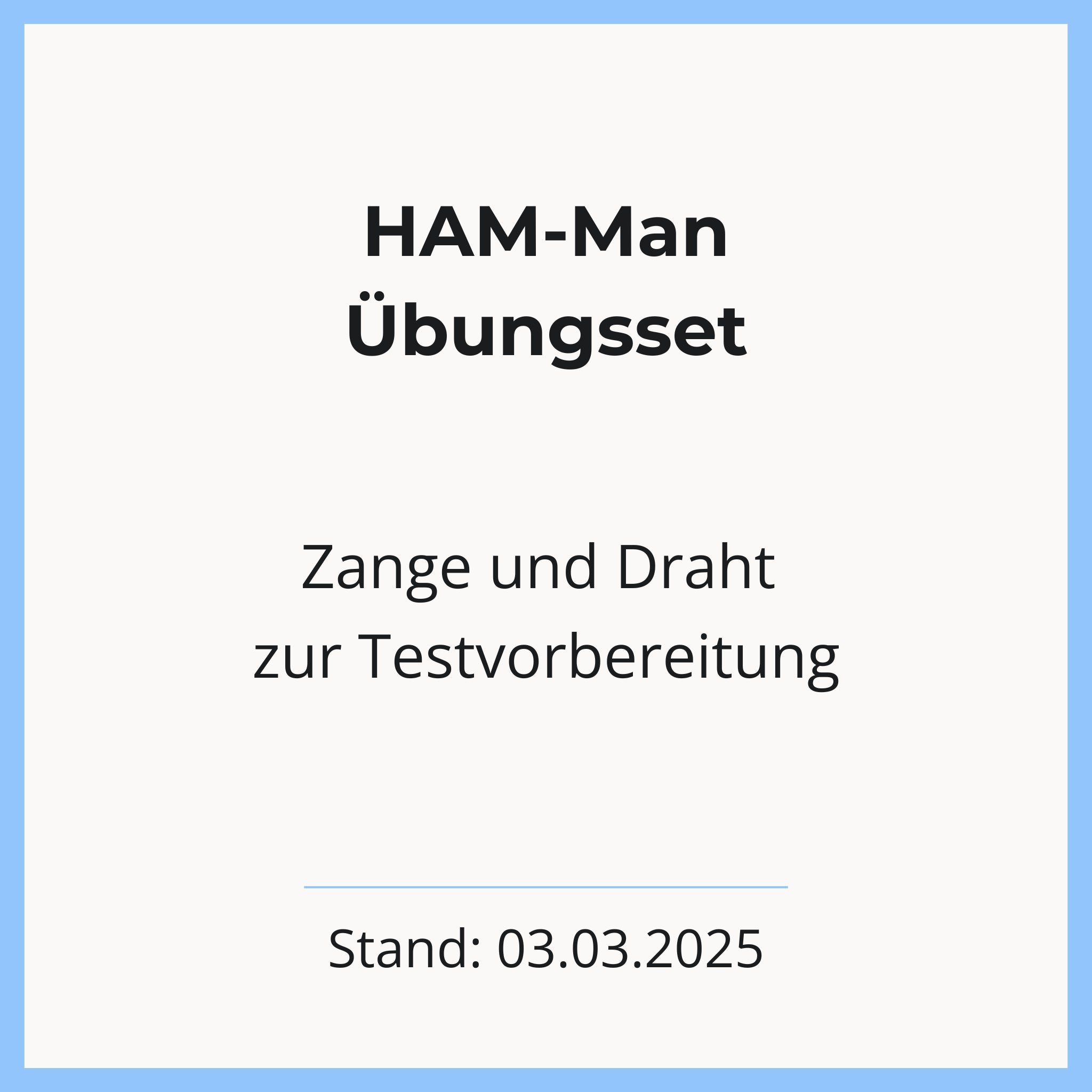 Übungsset HAM-Man <br> Hamburg