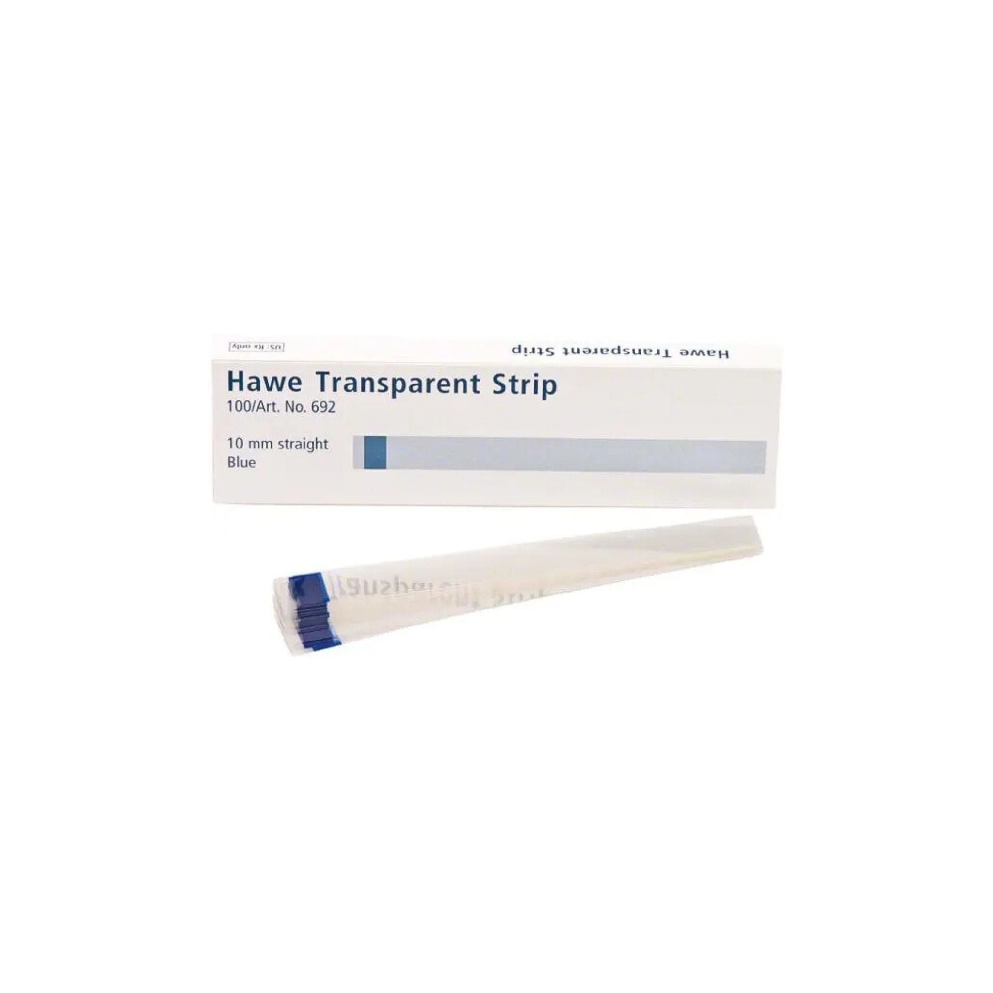 Hawe™ transparente Streifen <br> blau | 10cm lang | 1 cm breit