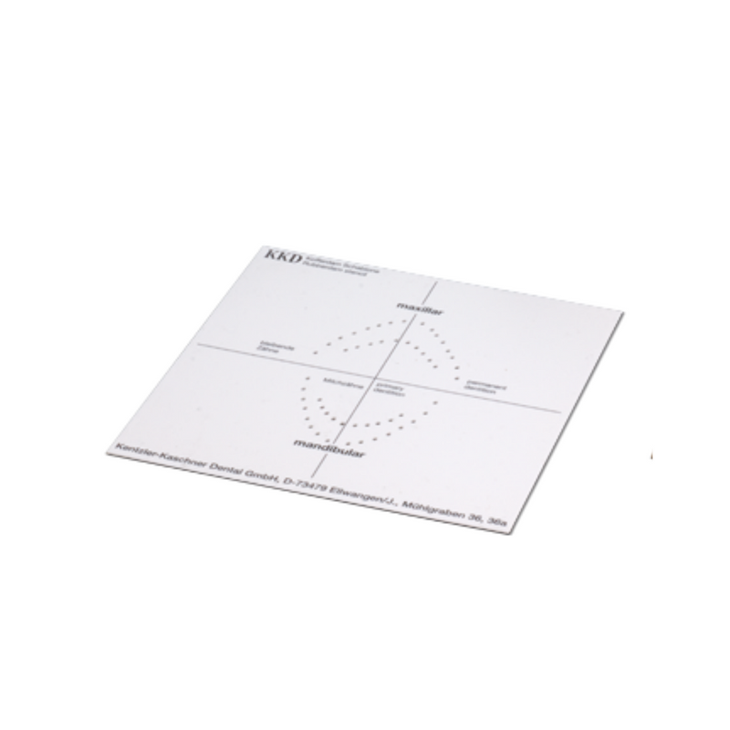 Rubber dam hole template 6 inches