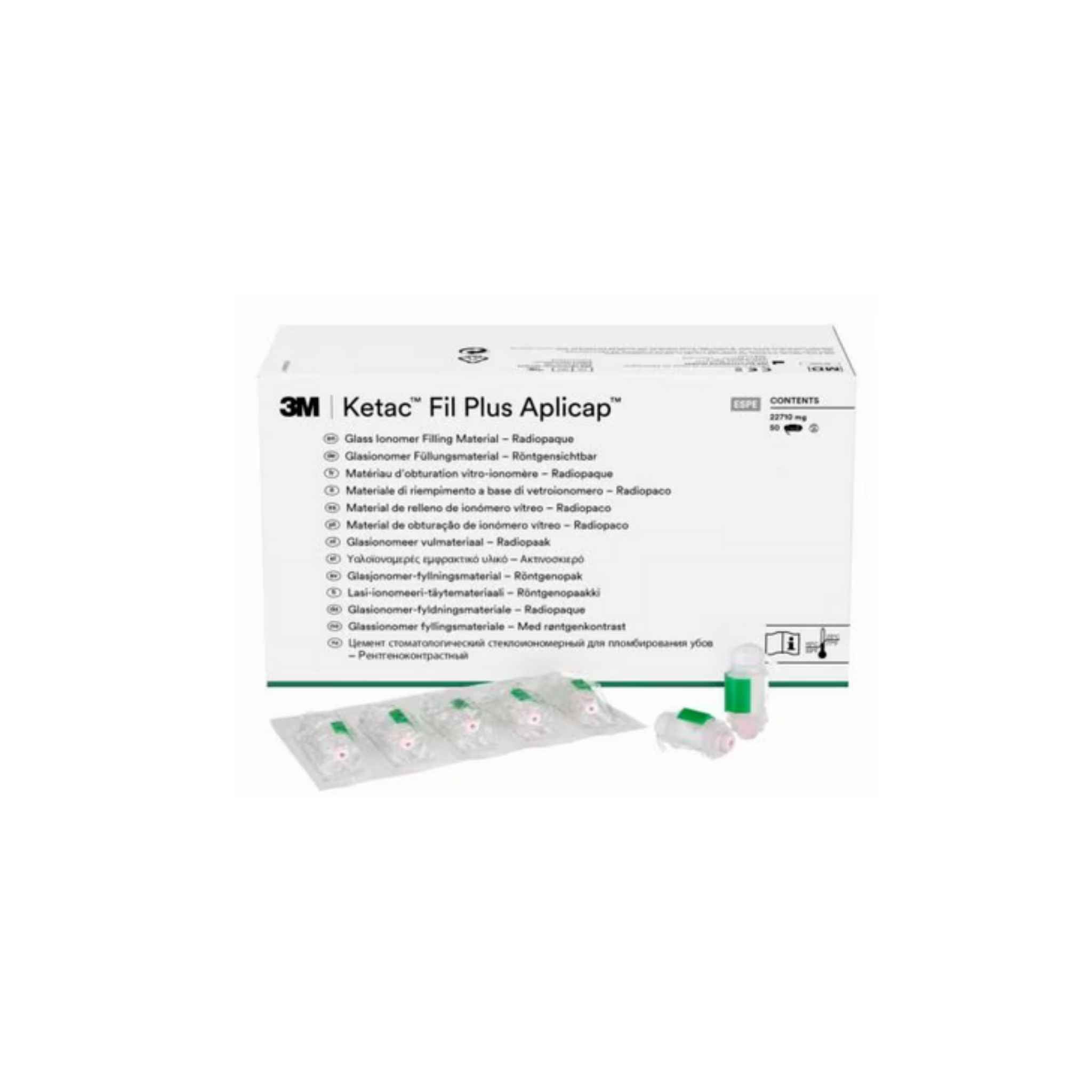 Glasionomer Füllungsmaterial <br> Ketac Fil Plus Aplicap <br> A1 | Packung à 50 Kapseln