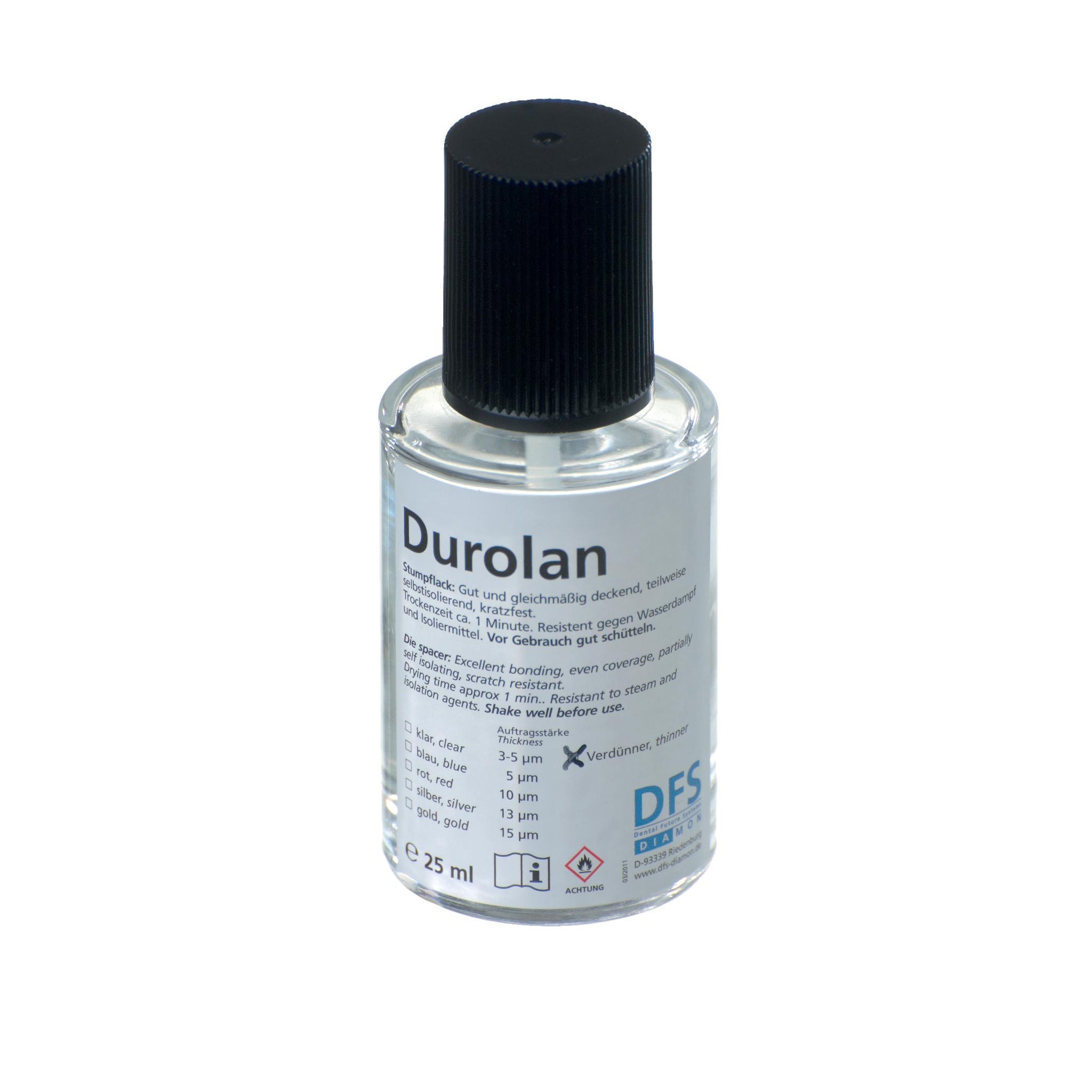 Thinner Durolan 25ml For stump varnishes